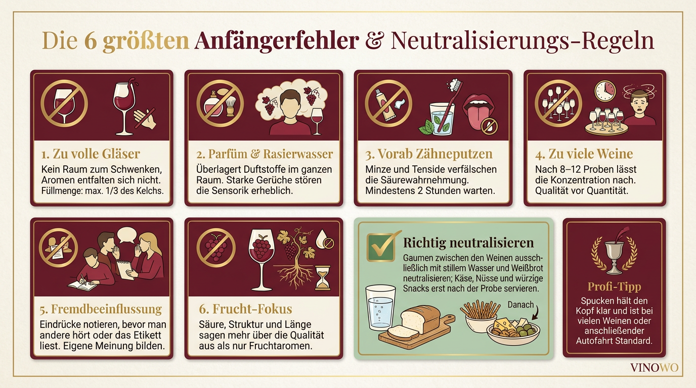 Infografik: Die 6 größten Anfängerfehler & Neutralisierungs-Regeln