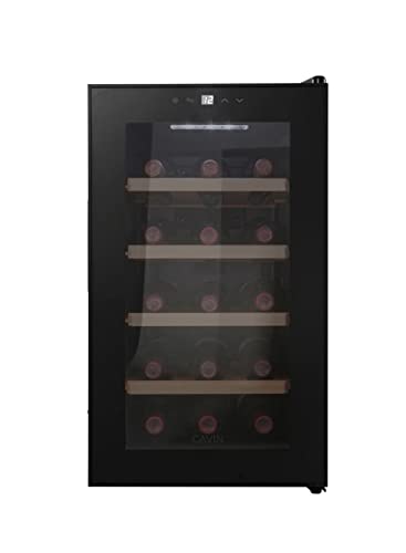 Cavin Northern Collection 15 Black, Freistehender thermoelektrischer Weinkühlschrank, Für bis zu 15 Flaschen, einstellbare Temperaturzone, Peltier-Technologie