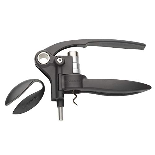 Le Creuset, Professionelles Korkenzieher-Set mit dazupassendem Kapselschneider, Entfernung von Weinkorken, Schwarz/Silber, Metall, LM250