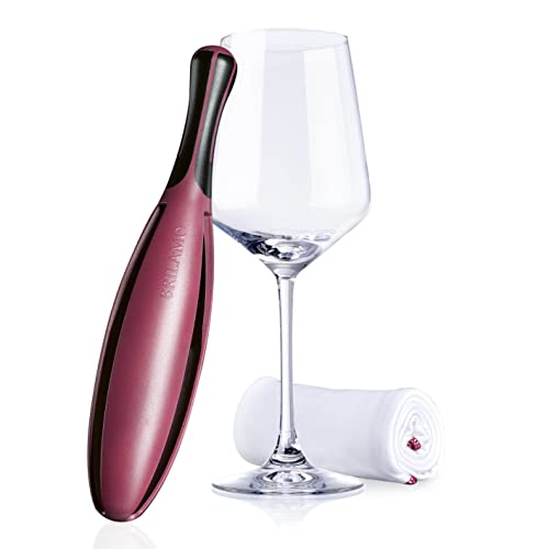 Brilamo Weinglaspolierer und Weinglas Poliertuch |...
