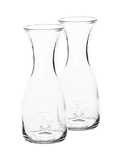 2X Bormioli Weinkaraffe Misura 1 L - Mit geeichtem...