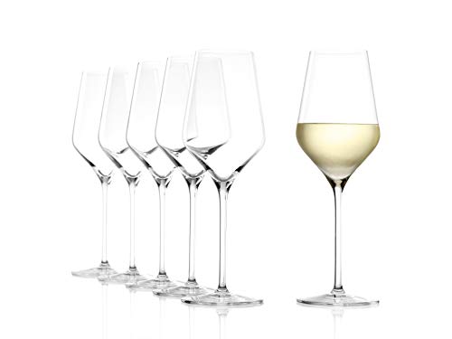 Stölzle Lausitz Weißweinkelch Quatrophil 405ml I Weißweinglas 6er Set I Weingläser spülmaschinenfest I Weißweingläserset bruchsicher I wie mundgeblasen I edles Kristallglas I Beste Qualität