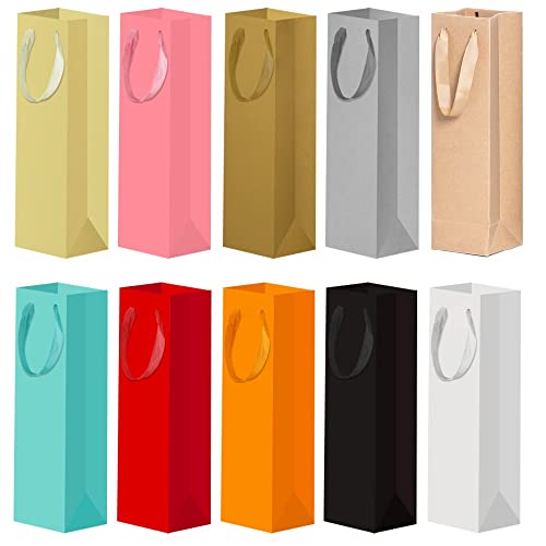 XAVSWRDE 10 Farben Kraftpapier Wein Geschenktüten...