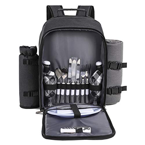 TAIBID Picknickrucksack für 2 Personen Set mit...