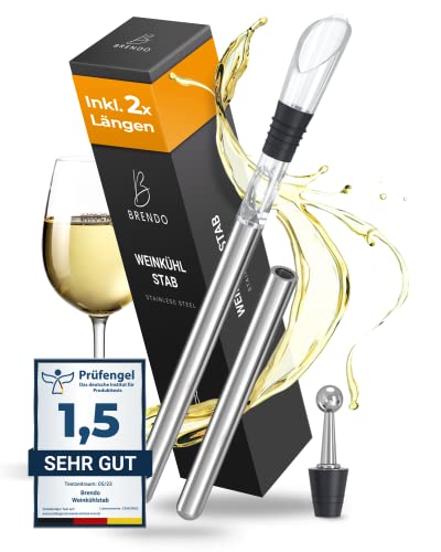 Brendo 4-in-1 Premium Weinkühlstab I Weinkühler...