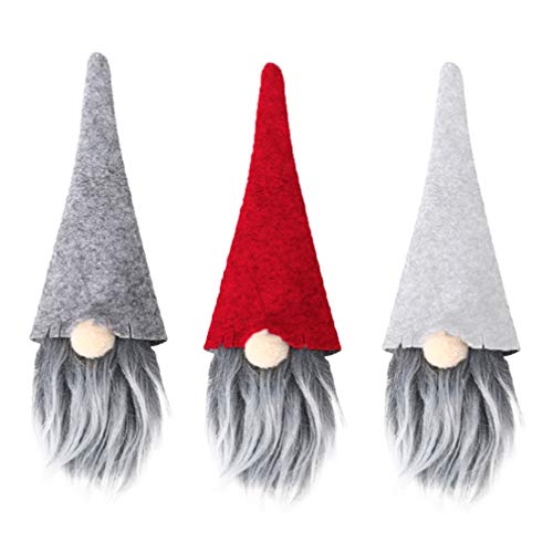 Amosfun 3 Stücke Weihnachten Weintüten Flaschentüten Geschenktüten Weihnachtstüten Weinflasche Taschen Beutel Verpackung Tischdeko Weihnachtsdeko für Wein Prosecco und Champagner