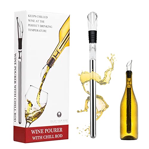 Weinkühlstab aus Edelstahl, Weinkühler Set...