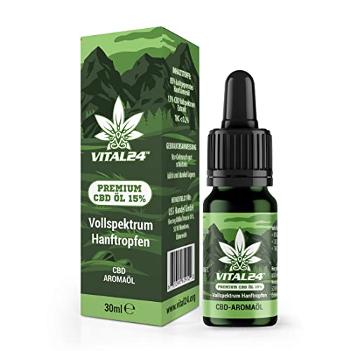 VITAL24 CBD-ÖL 15% mit 30ML - Vollspektrum...