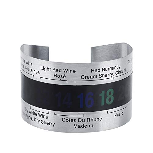 Edelstahl Wein LCD Thermometer Flasche Bier Rotwein Armband Temperatursensor