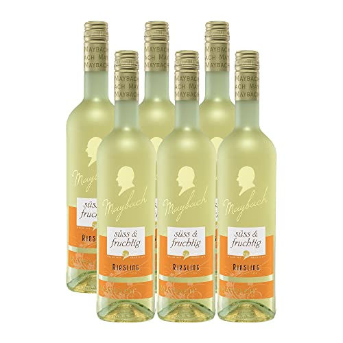 Maybach Riesling QbA süß und fruchtig 2016 (6 x...