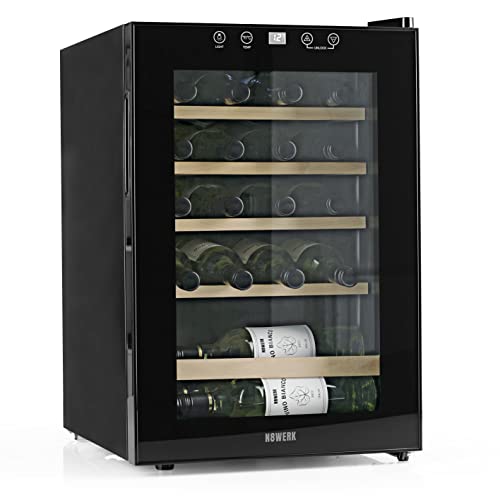 N8WERK Weinkühlschrank für bis zu 20 Flaschen...