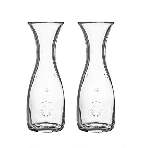 Bormioli Italy 2 Stück 0,5 Liter Glas Karaffe...