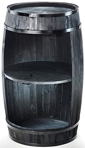 Kobolo Weinregal Bar Spirituosenschrank Anrichte Barregal - FASS - schwarz - 48x80 cm