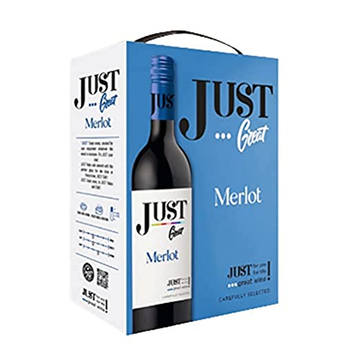 JUST Merlot - Rotwein - Vegan Wein aus Spanien - Bag-in-Box (1x 3l)