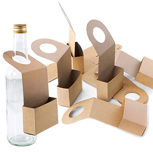Logbuch-Verlag 10 Flaschenanhänger Verpackung für kleine Geschenke I Gastgeschenk Give-away Anhänger zum Befüllen für Flaschen Weinflaschen