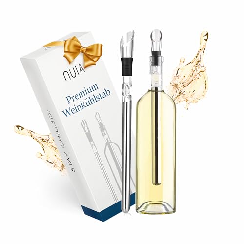NUIA Premium Weinkühlstab 4 in 1 Set mit 2x...