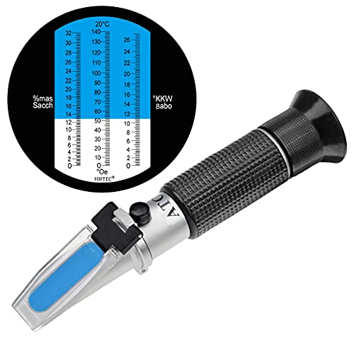 HHTEC Winzer Refraktometer 0-32 Brix (Zucker)...