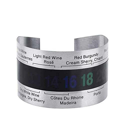 Edelstahl Flaschenthermometer, Clip-Weinthermometer LCD Digitalanzeige Temperatursensor für Wein, Sekt, Saft