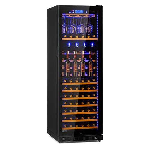 Klarstein First Class 129 Pro Weindispenser Weinkühlschrank,Gastro,Kompressionskühler,Single Zone,Volumen: 129 Flaschen / 430 L,4 Dispenser,Kühltemperatur: 5-22 °C,Touch-Steuerung,schwarz