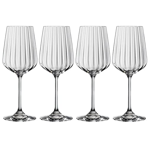 Spiegelau & Nachtmann, Weißweinglas-Set, Kristallglas, 440 ml, Spiegelau LifeStyle, 4450172, 4 Stück (1er Pack)