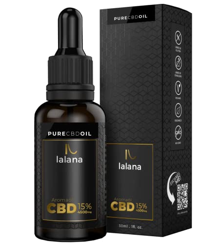 CBD 15% extrakt | 30 milliliter | Cbd-öl | 4500mg cannabidiol | 1000 tropfen | hanföl cannabisöl | MCT-Ölbasis Absorptionsverstärker Curcumin Piperin | LALANA® CBD oil | Hanf-Tropfen | Cannabis tee
