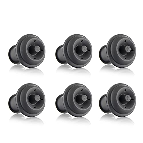 Vacu Vin 0886360 Stopfen für Weinpumpen 6-er Blister, grau