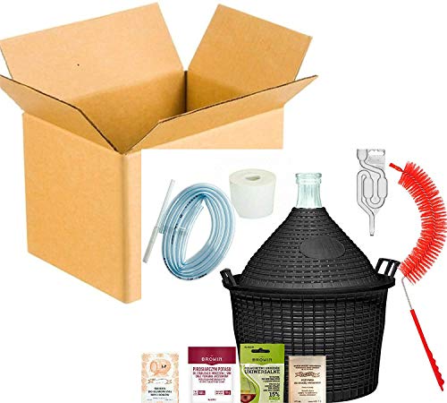 BIOWIN 5L WEINSET GLASBALLON GÄRBALLON WEINBALLON...