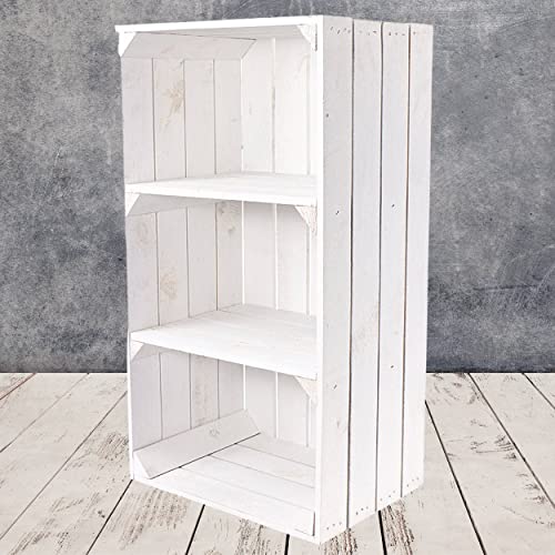 moooble Weiße Regalkiste mit 2 Mittelbrettern...