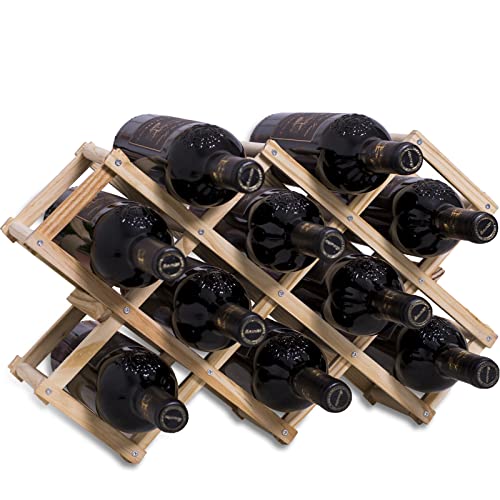 Newaner weinregal aus holz stapelbar, 10 flaschen...