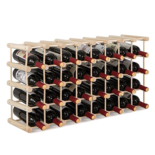 COSTWAY Weinregal aus Holz, Flaschenständer...