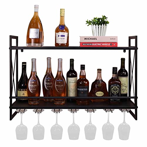 CNNINGYI Industrielle Wand-Weinregale mit...