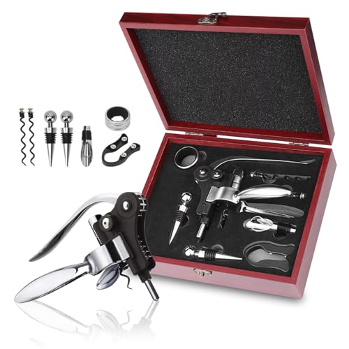 Korkenzieher Wein Set, 8 Stück Manueller...