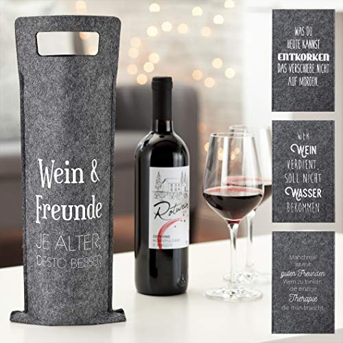 MC Trend 4er Set Filz Geschenkverpackung für Wein...