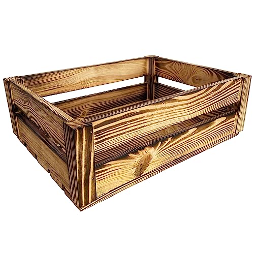 WoodGall Geflammte Holzkiste Vintage ohne Deckel...