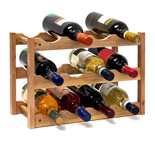 Relaxdays klein, Flaschenregal 12 Flaschen Wein, H...